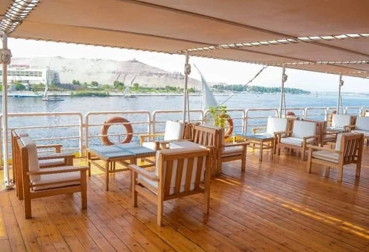 Sun deck of the MS Sultan Hassan Nile Cruise Nile cruise